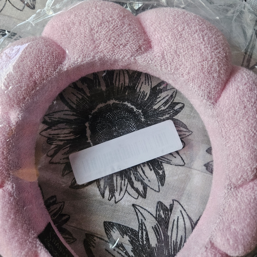 Pink puffy spa headband - Picture 4 of 6